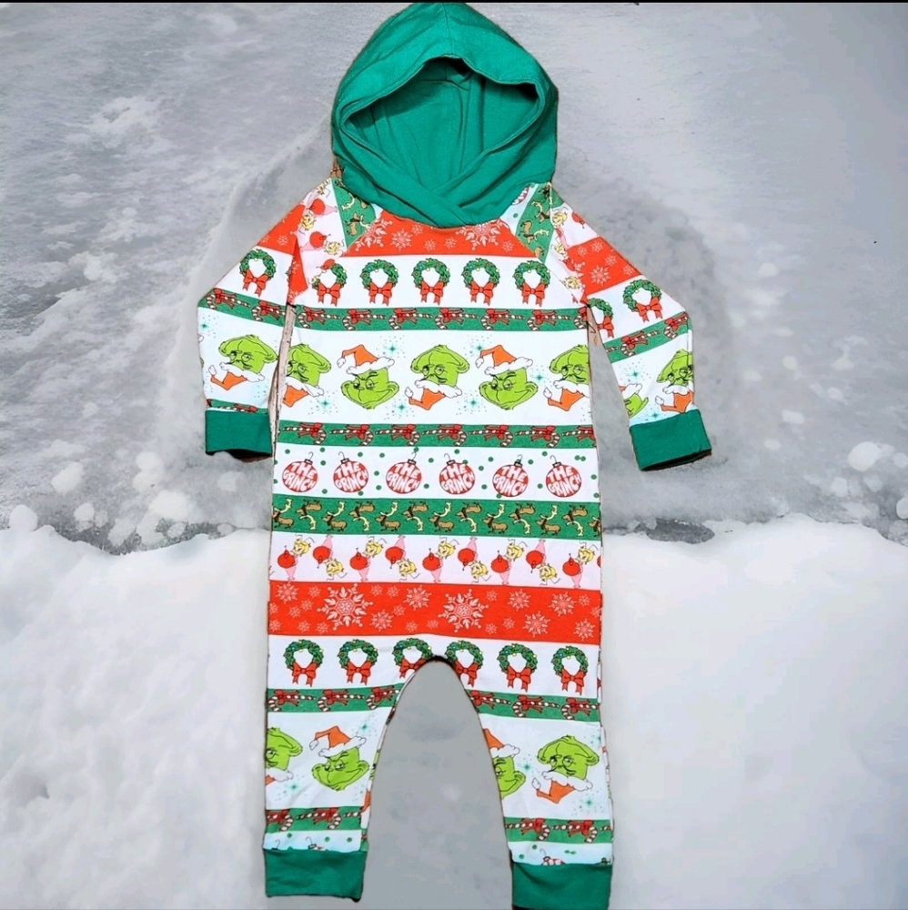 Small Shop (Babalus) "Grinch Faire Isle" Romper Size 2T